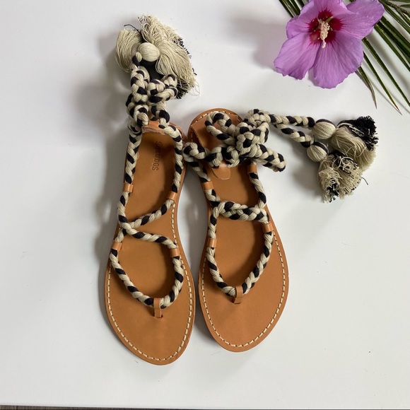 Soludos Black & Natural Gladiator Lace-up … - Picture 6 of 15